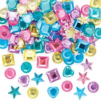 Baker Ross Pom Poms Autocollants Pastel à Paillettes - Lot De 150