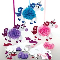 Baker Ross – Kits Panier Licorne à Tresser – Lot De 4 – Loisir Créatif Sans Colle – Dès 3 Ans