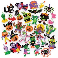 Baker Ross FE767 Kit De Lanterne Enfant Effet Vitrail Motif Halloween - Lot De 4, Lanterne Enfant, Kit Fabrication Papier, Loisirs Creatifs Enfants