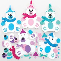 Baker Ross – 6 Bonhommes De Neige 3D En Bois – Loisir Créatif De Noël – À Décorer Soi-même – Dès 5 Ans