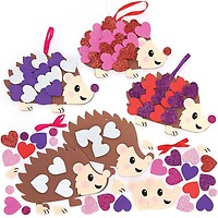 Baker Ross - Lot De 5 Kits Créatifs Hérissons Cœurs à Décorer - Activité Manuelle Enfants Saint-Valentin Parfaite (FC452)