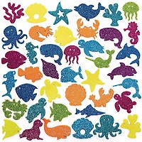 Décorations Vitrail Sirènes Baker Ross FE165 – 15 Cm, Lot De 15 – Activité Manuelle Enfants – À Colorier