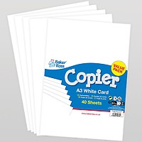 Baker Ross Lot De 50 Feuilles Papier Cartonné Blanc A3 220g/m² - Idéal Bricolage & Créativité