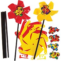 Baker Ross - FC771 - Moulin A Vent Multicouleur - Lot De 6, Activites Manuelles Pour Enfants