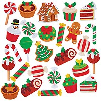 Autocollants Décalcomanies Noël – 8 Feuilles Motifs Festifs (Père Noël, Sapins…) – Application à L'eau, Pour Verre, Meuble, Mur…