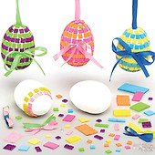 Pack of 6 Baker Ross AT421 Easter Egg Sand Art Decoration Kits Craft Set for Kids 