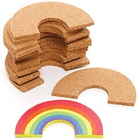 Baker Ross FC779 Regenboog Houten String Art Sleutelhanger Kits - Set