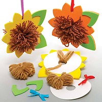 Baker Ross FE656 Monster Pom Pom kunstsets - set van 5, ontwerp je eigen Halloween decoraties, Pom Pom knutselwerkjes voor kinderen om te maken, te versieren en te laten zien