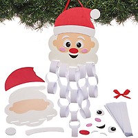 QIZHIQIAMY Kerstmanbaard met elastiek, witte baard, kunstkerstmankostuum, accessoires geschikt voor kinderen, volwassenen en rollenspellen tijdens feestjes, 6 stuks., 16cm