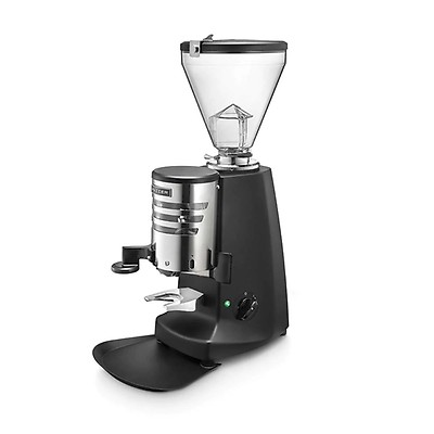 The Mazzer Mini Coffee Grinder with Doser & Short Hopper, Silver