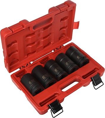 Sunex Universal XT 1-Inch Drive Metric/SAE Combination Budd Wheel Impact Socket Set; 6-Point; 5-Piece SUN5626 - Free Shipping