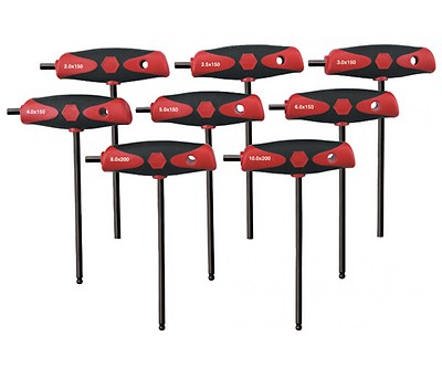 Klein Tools JTH68MB Hex Key Kit with 6-Inch Metric Ball End