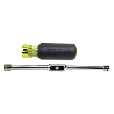 Klein Tools 65129 2-in-1 Nut Driver, Hex Head Slide Drive, 6