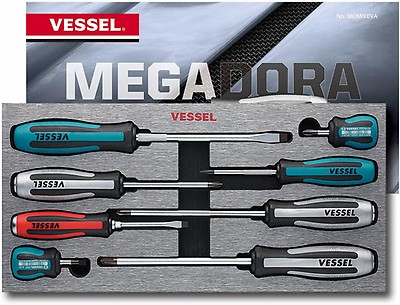 Vessel 9308EVA Megadora JAWSFIT Screwdriver 8 Pcs Set | JB Tool Sales