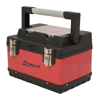 Homak RD00126110 26? Red Metal Black Plastic Hand Carry Toolbox