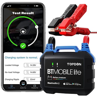 Topdon USA BT100 Battery, Charging System, and Cranking System Analyzer