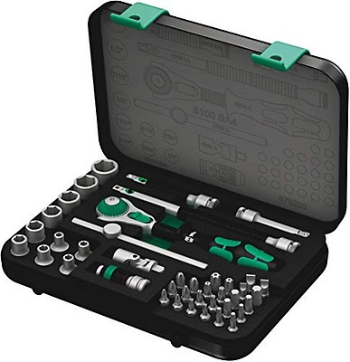 Wera - Combination Hand Tool Set: 43 Pc, Socket & Bit Set