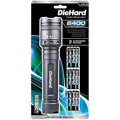 Dorcy 220-Lumen Ultra HD Flashlight - Aluminum Black Flashlight With True Spot Technology