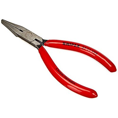 Knipex 3115160 Flat Nose Pliers (Needle-Nose Pliers) Black Atramentized  Plastic Coated 6 1/4 In