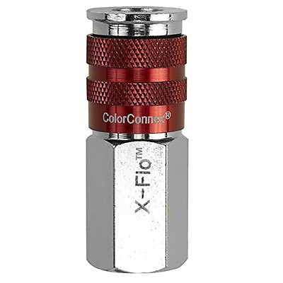 ColorConnex Plug (2-Pack), Industrial Type D, 1/4\" FNPT, Red - A73430D-2PK