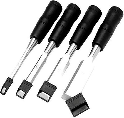 Performance Tool W232C - Juego De 3 Pinceles De Pintura Con Asas De Plástico Duraderas, Tamaños De 1/2 Pulgadas, 1 Y 2 De Ancho Para Uso Con Muchas Pinturas