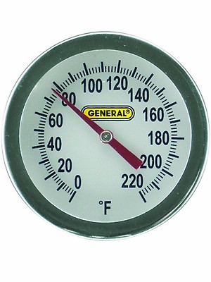 8 Inch Dial Thermometer Metal