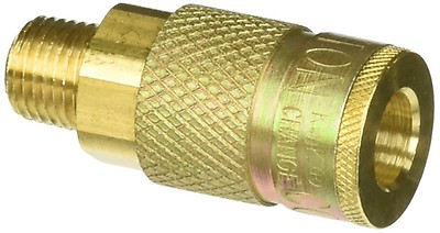 Tru-Flate 1/4" Brass Combo Coupler - Fits I/M/T/A Plugs, 1/4" FNPT, Leak-Proof Air Line Connector - View #9