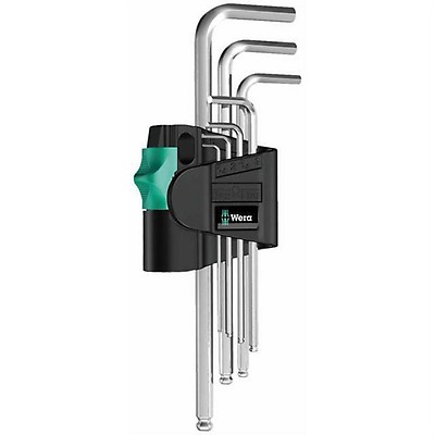 Wera 950 PKL/9 SZ N Long Arm Ballpoint Hex Key Set - Metric Allen Wrench Set - View #7