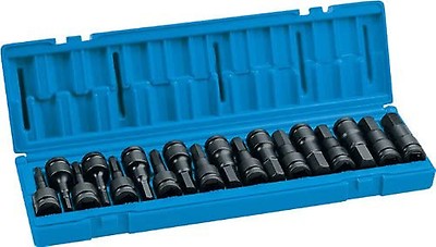Eklind Inbusschlüssel-Set Short Series – 18-teilig, 0,028–5/8 Zoll, In Metall-Box, Made In USA