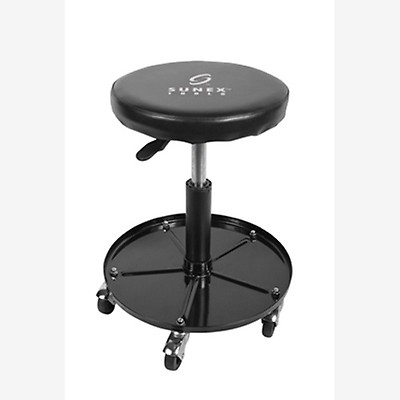 Powerbuilt 240375 Swivel Shop Stool, Padded Garage Seat, GAS Spring