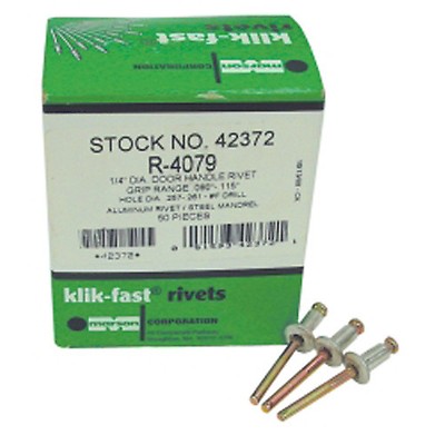 Marson 48185 Klik Lock Plastic Rivets 6.3mm .098-.197 