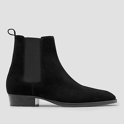 mens boots black suede