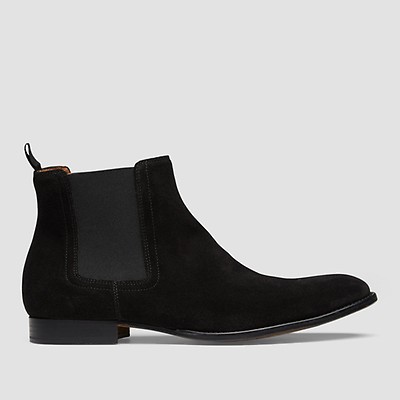 mens black suede chelsea boots