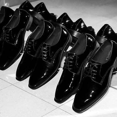 chinese dress ladies Wedding Shoes: Black Patent Leather Formal Footwear