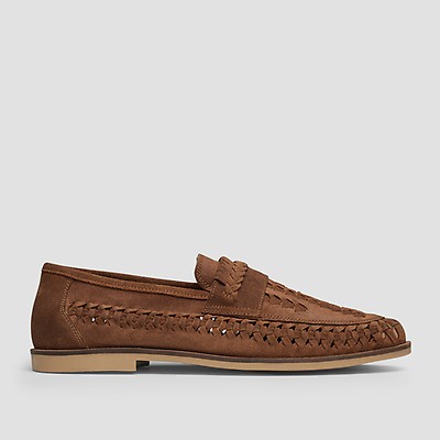 mens tan slip on shoes