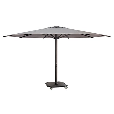 CASAINC Luxury 9.85 ft. Steel Round Cantilever Solar Tilt Half Patio  Umbrella in Brown, Without Base-WF- W41921429 - The Home Depot