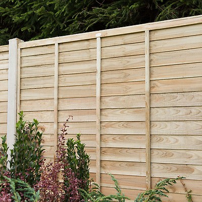 Pack Of 4 Garden Fence Panels With Overlapping Design 6X5ft Wooden Panel Outdoor 