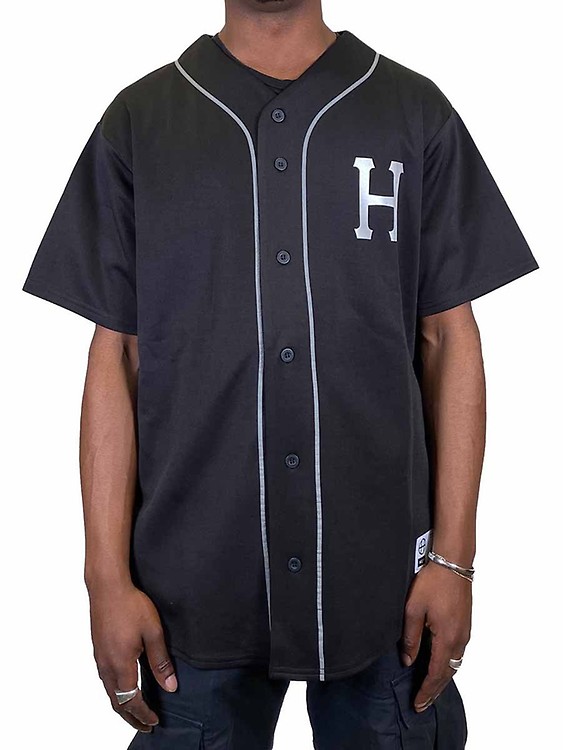 HUF Classic H Reflective Black Baseball Jersey