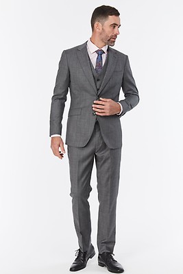 On Sale in Outlet - Laken Grey Melange Suit Jacket, GREY MARL