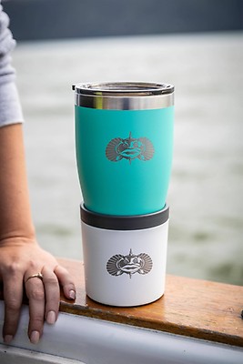Toadfish Can Cooler, Non-Tipping Suction Cup, Stainless Steel, Teal 