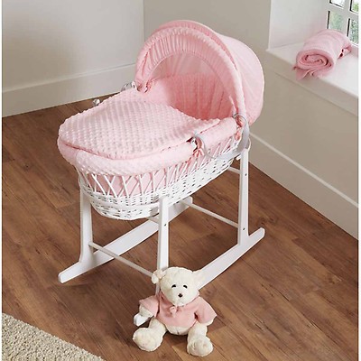 dolls moses basket with stand