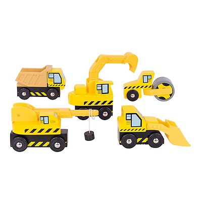 bigjigs big yellow crane and construction set