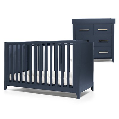 blue cot bed