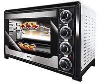 Mini forno eléctrico de mesa 66 l, aço inoxid mesko ms6021 preto 3000w