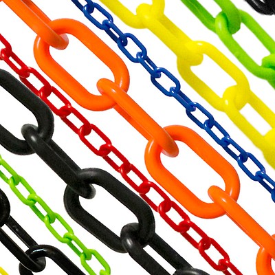 2 Plastic Chain for Stanchions - 100 FT - Choice of Colors