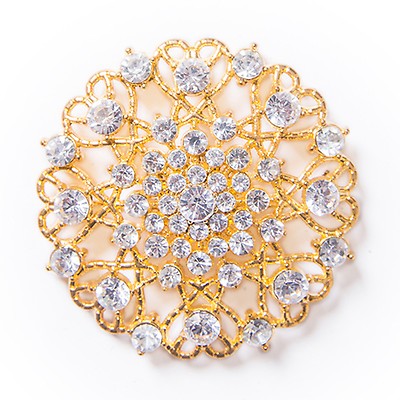 Event Decor Direct Rhinestone Crystal Diamond Encrusted Antique Round  Bouquet Brooch Pins for Fastening Tied Napkins Durable Brooch Pins for  Crafts 