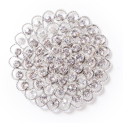 Event Decor Direct Rhinestone Crystal Diamond Encrusted Antique Round  Bouquet Brooch Pins for Fastening Tied Napkins Durable Brooch Pins for  Crafts 