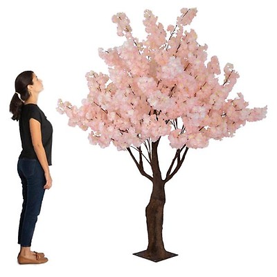 52 (4.3FT) Tall Fake Wisteria Bloom Tabletop Centerpieces Tree -  Blush/Light Pink