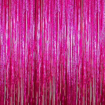 Pink Fringe Curtain