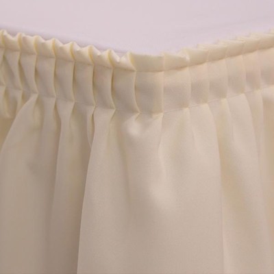 Your Chair Covers 21 ft x 29 inch Polyester Pleated Table Skirts White